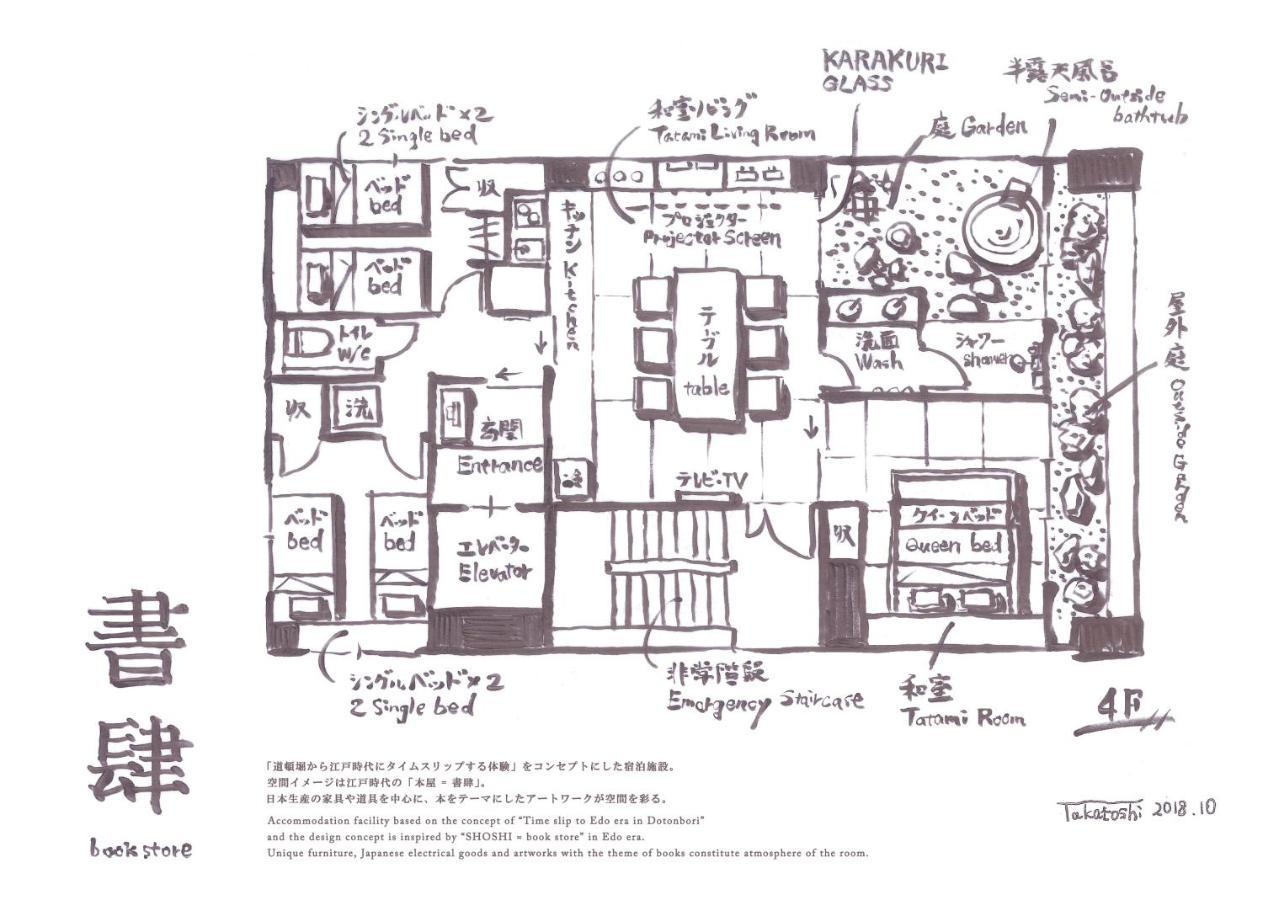 Konjaku-So Dotonbori Garden Spa Stay Ósaka Exteriér fotografie